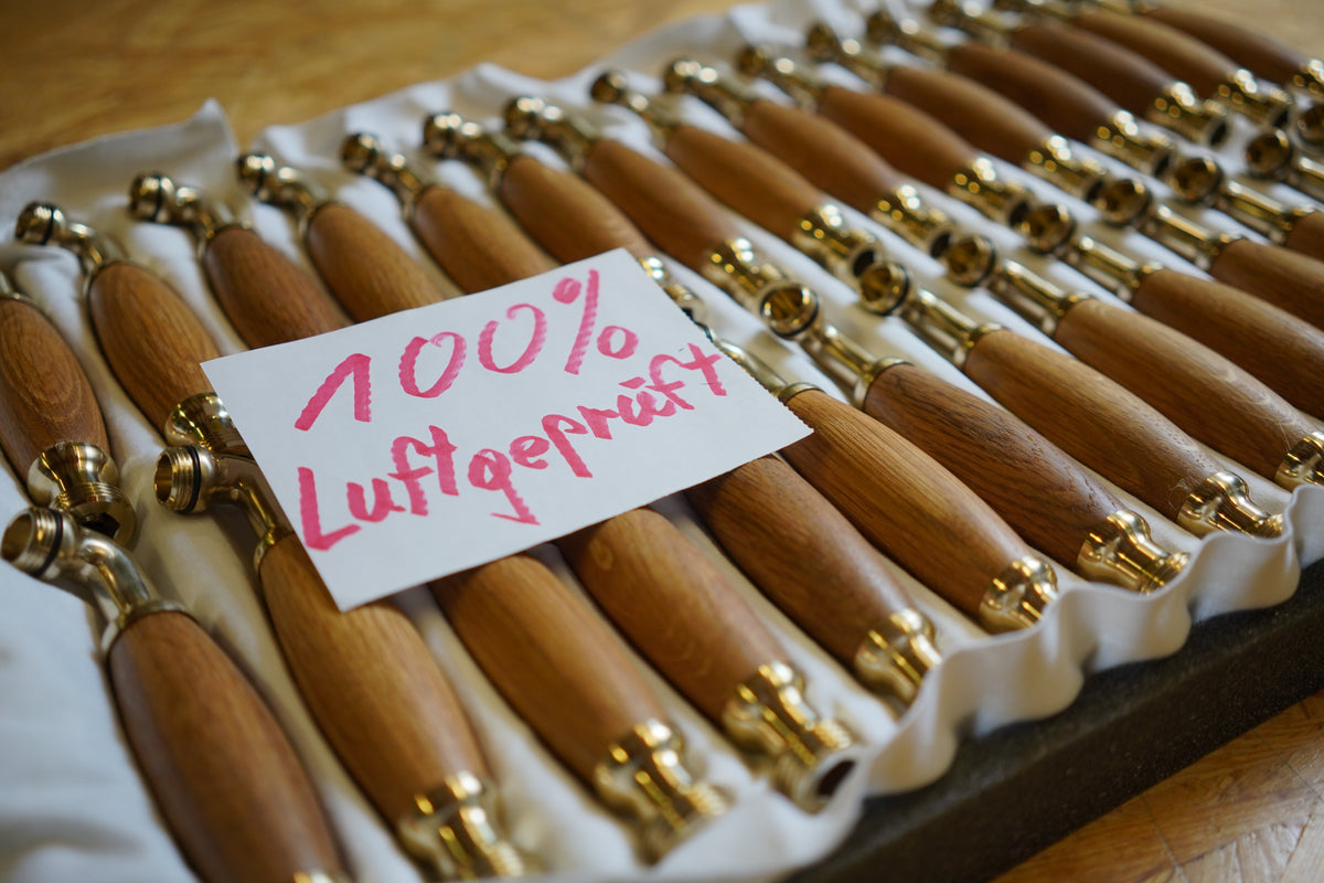Luftgeprüfte Griffe für die Handbrause Klara, fertig zur Endmontage
